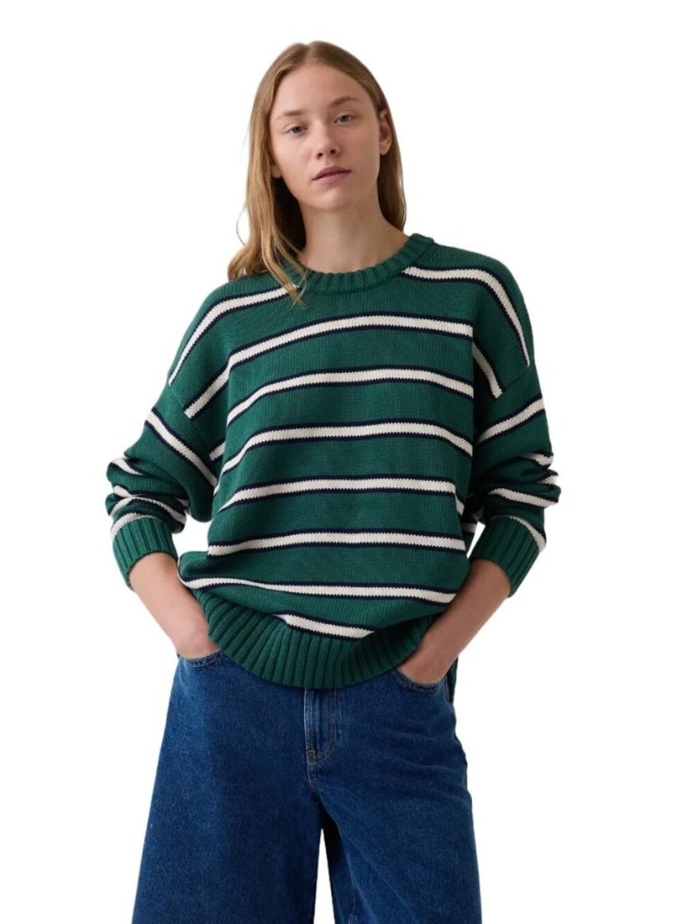 Women's Oversized Boyfriend Crewneck Sweater
